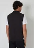 Threadbare Black Quilted Hybrid Gilet - L Image 2