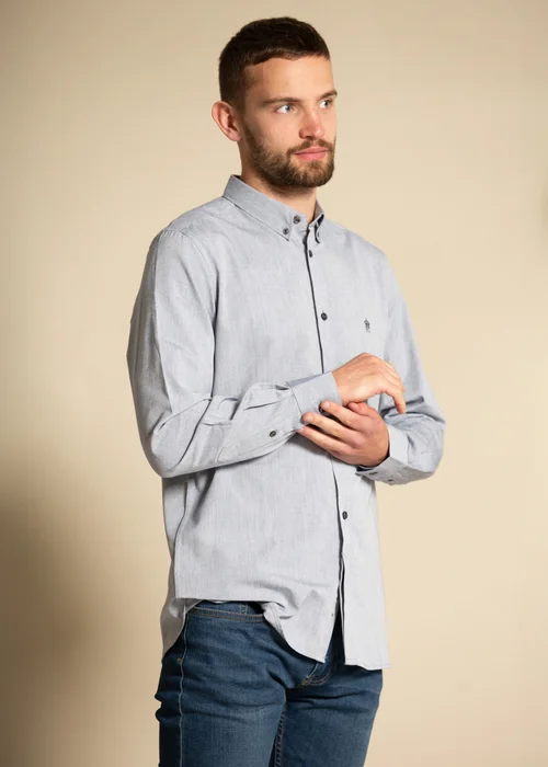 French Connection Blue Cotton Long Sleeve Oxford Shirt - Extra Large Image 4