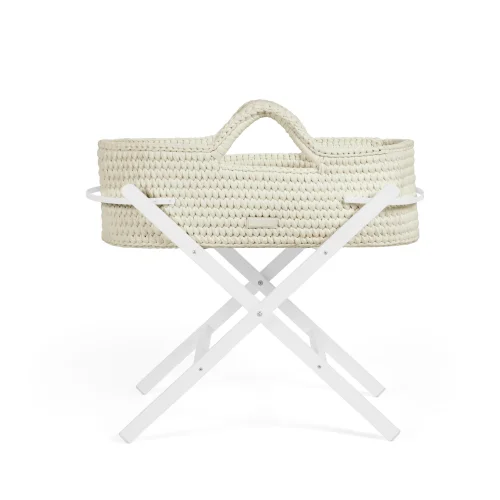 Ickle Bubba Cream Nova Moses Basket & Stand - One Size Image 1