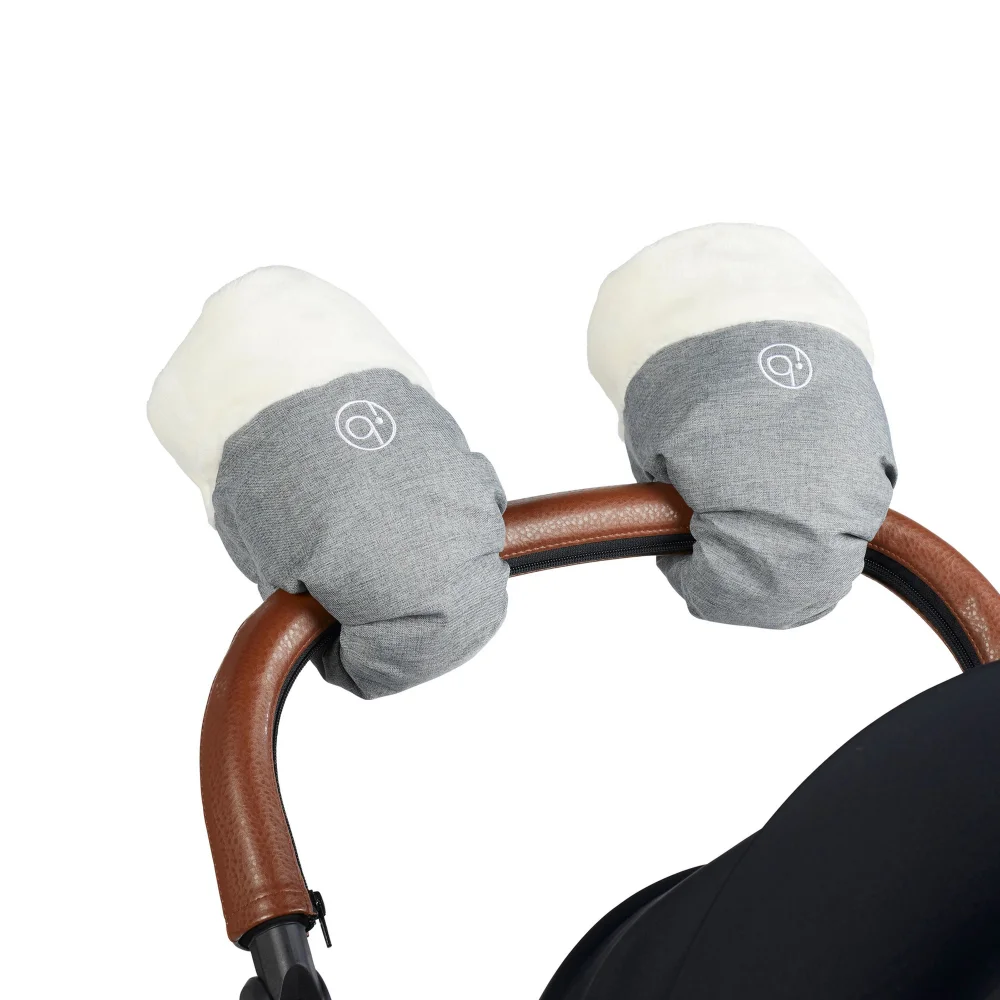 Ickle Bubba Grey Pram Mitts - One Size Image 1