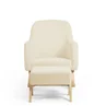 Ickle Bubba Cream Roxby Nursery Chair and Stool - One Size Image 2