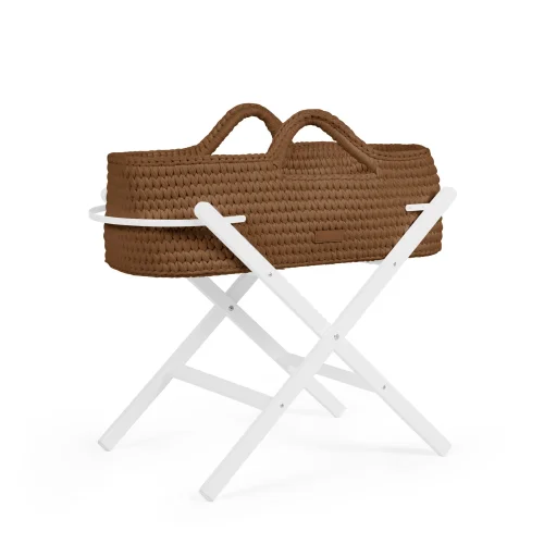 Ickle Bubba Chocolate Brown Nova Moses Basket & Stand - One Size Image 2