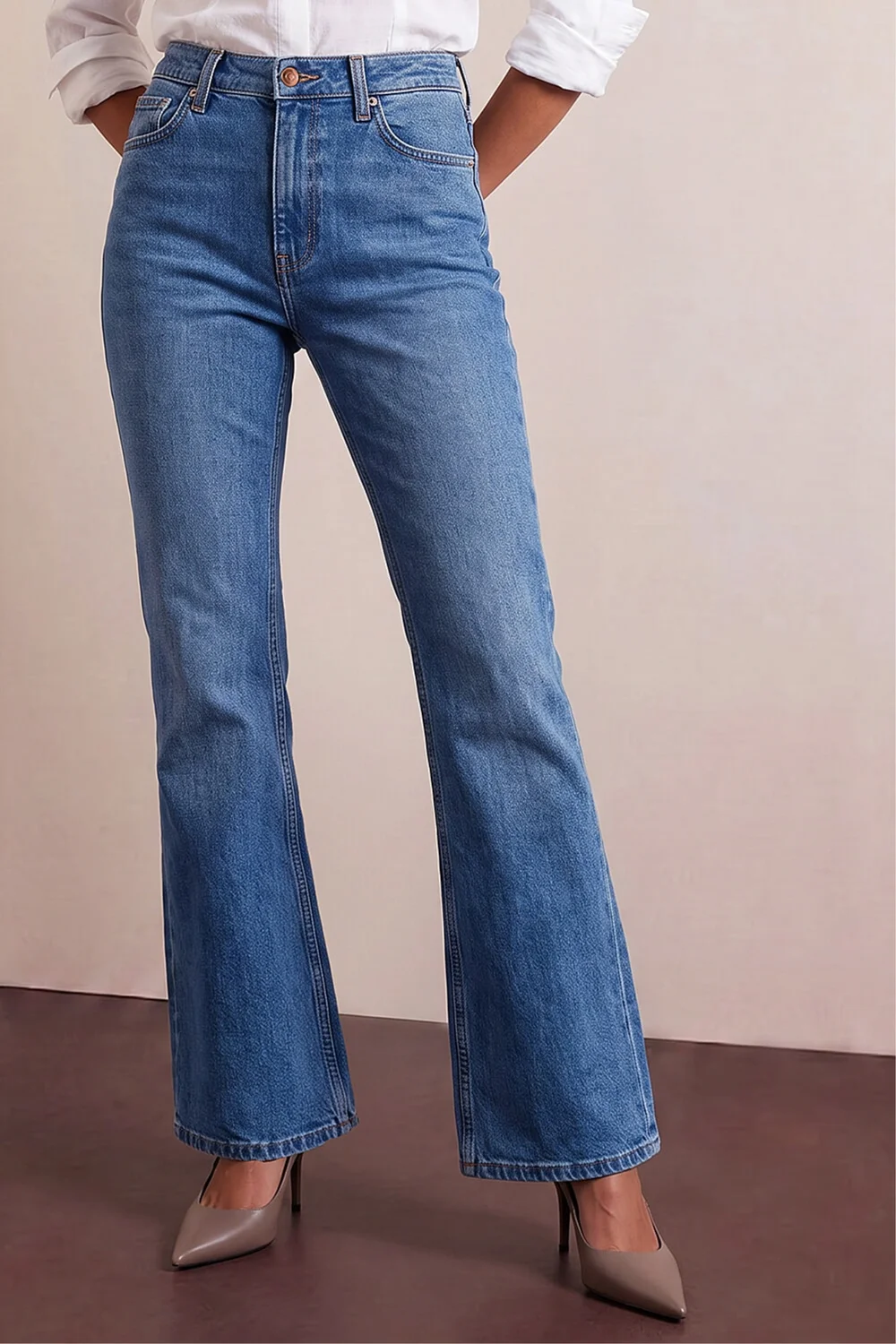 Roman Denim Petite Bootcut Stretch Jeans - 8 Image 1