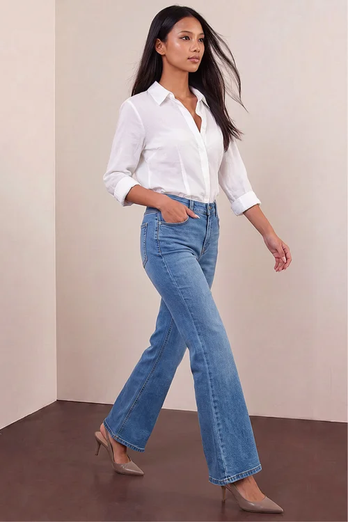 Roman Denim Petite Bootcut Stretch Jeans - 8 Image 2