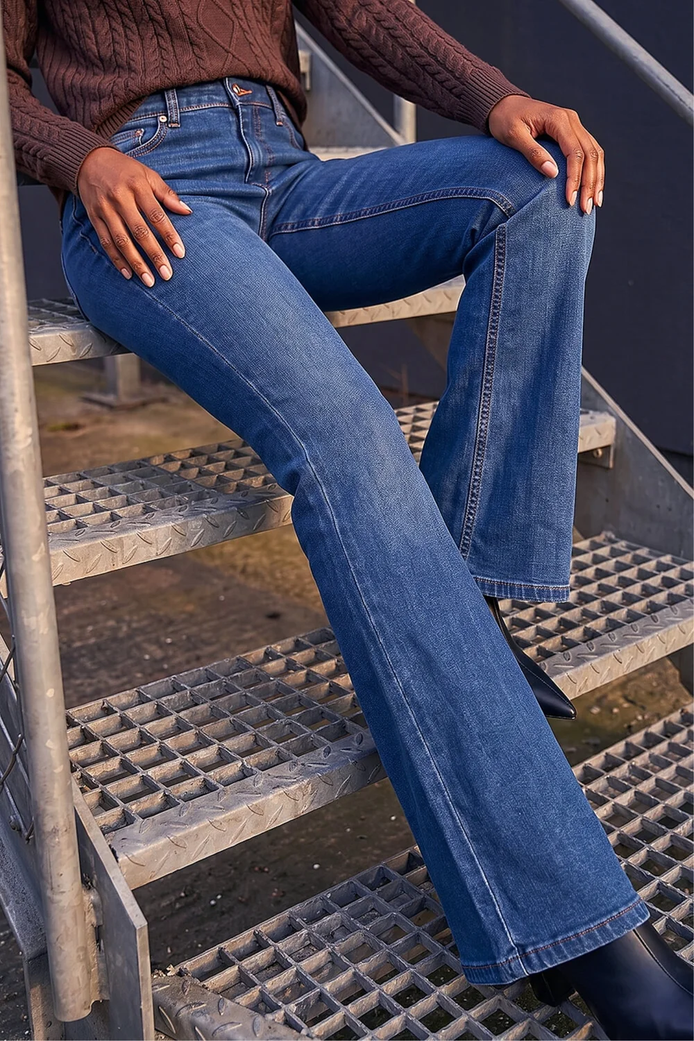 Roman Indigo Petite Bootcut Stretch Jeans - 12 Image 1