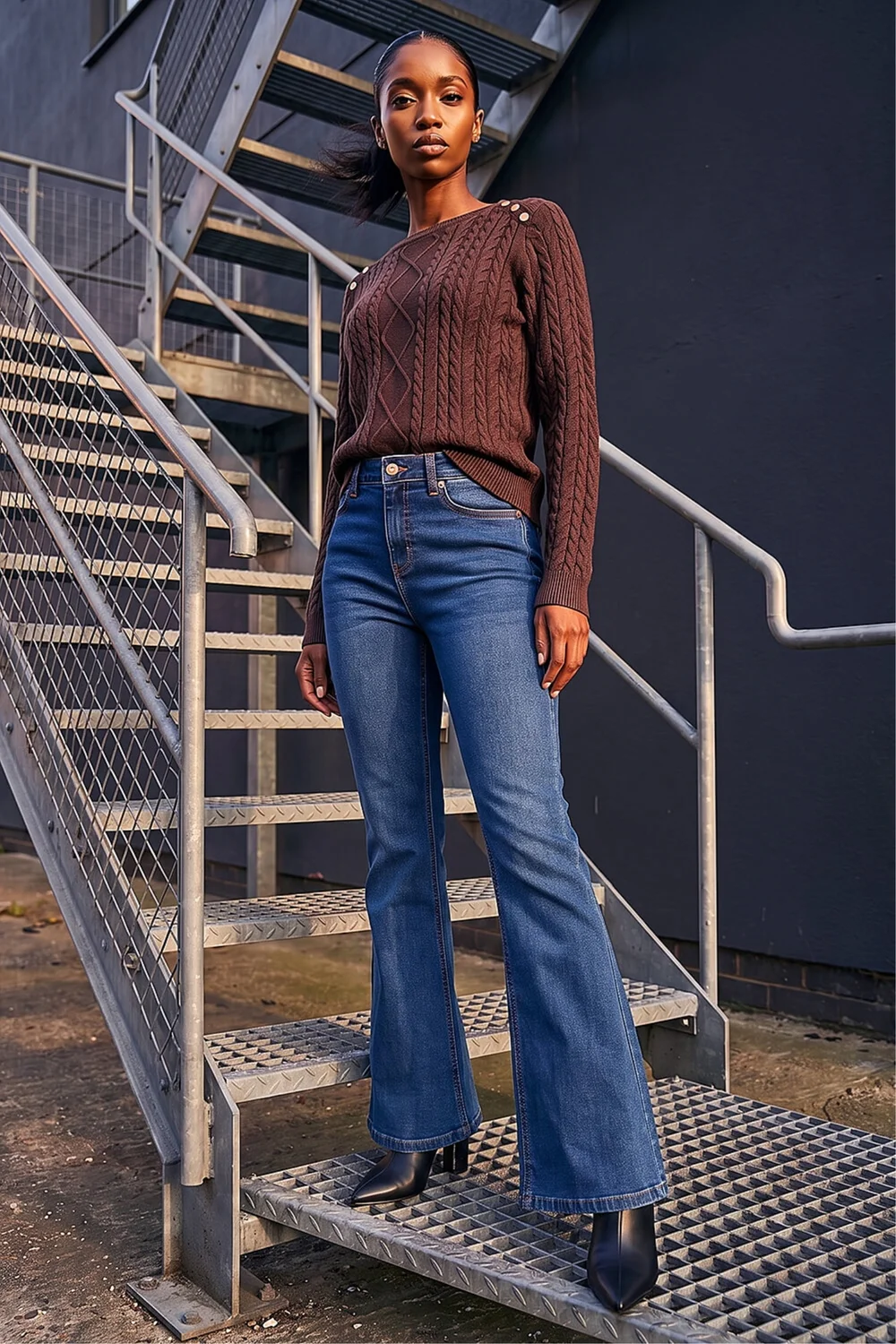Roman Indigo Petite Bootcut Stretch Jeans - 12 Image 2
