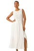 Roman White Crochet Bodice Midi Dress - Size 20 Clothing Image 1