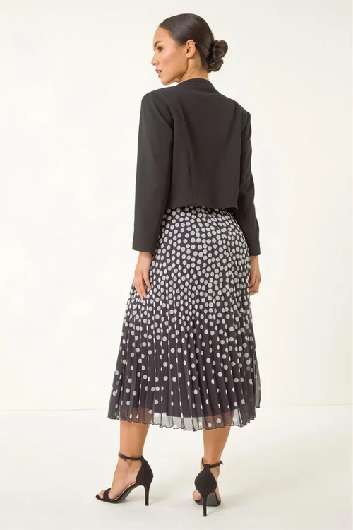 Roman Black Petite Stretch Bolero Jacket - 14 Image 3