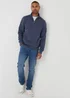 Threadbare Blue Quarter Zip Sweatshirt - S Image 3