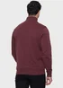 Threadbare Burgundy Quarter Zip Sweatshirt - XL Image 2