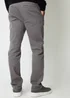 Threadbare Dark Grey Ravello Straight Leg Canvas Trousers With Stretch - 34/L32 Image 2