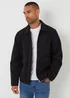 Threadbare Black Brushed Collared Lightweight Utility Jacket - S Image 1