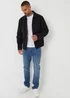 Threadbare Black Brushed Collared Lightweight Utility Jacket - S Image 3