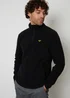 Threadbare Black Blade Quarter Zip Fleece Sweatshirt - XL Image 1