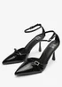Where's That From Black Jordan Strappy Pointed Toe High Heels - Size 6 Image 3