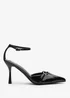 Where's That From Black Jordan Strappy Pointed Toe High Heels - Size 6 Image 2