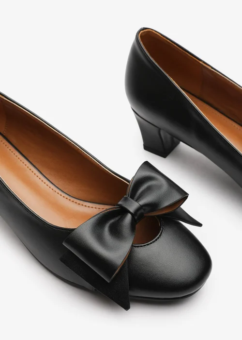 Where's That From Georgia Black PU Court Shoes - Size 6 Image 4