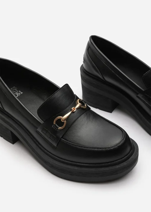 Where's That From Holly Black Chunky Loafers - Size 6 Image 4