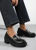 Where's That From Holly Black Chunky Loafers - Size 6 Image 5