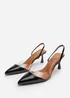 Where's That From Paige Clear Strap Slingback Heels In Black - Size 4 Image 4