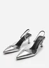 Where's That From Paige Clear Strap Slingback Heels In Silver - Size 4 Image 4