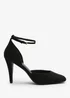 Where's That From Piper Black Suede Ankle Strap Heels - Size 8 Image 2