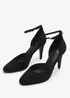 Where's That From Piper Black Suede Ankle Strap Heels - Size 8 Image 3