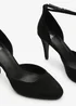 Where's That From Piper Black Suede Ankle Strap Heels - Size 8 Image 4
