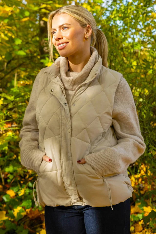 Roman Stone Diamond Padded Gilet