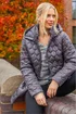 Roman Grey Hooded Quilted Puffer Coat - 10 Image 1
