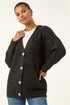 Roman Black Relaxed Longline Cardigan - Size 20 Image 4