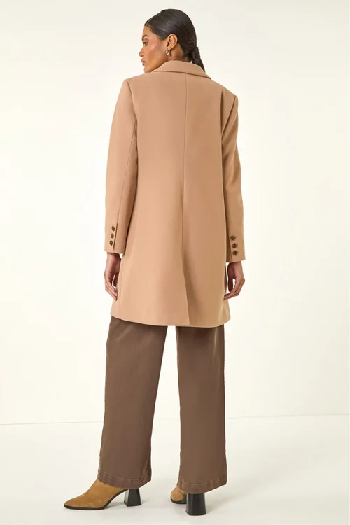 Roman Camel Tailored Single Breasted Coat - 20 Image 3