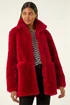 Roman Red Curly Soft Borg Coat - 18 Image 4