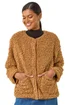 Roman Tan Faux Fur Borg Pocket Front Jacket - 16 Image 1