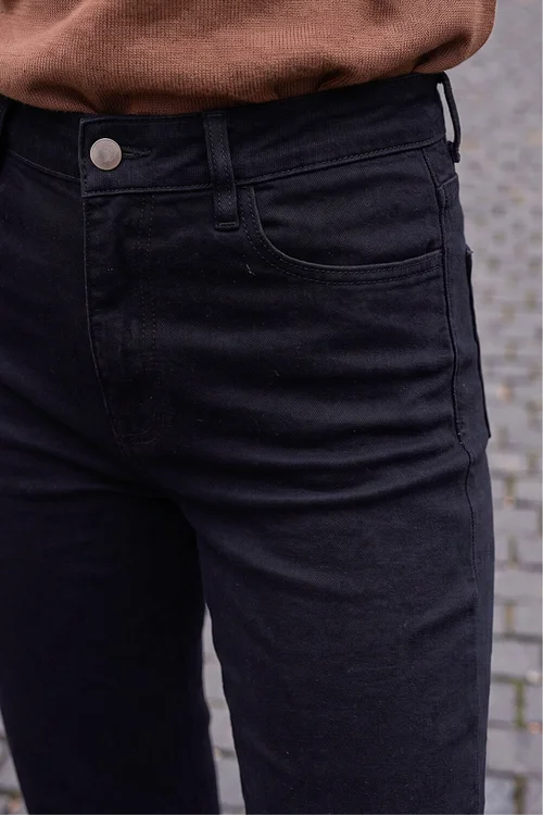 Roman Black Pocket Stretch Flare Jeans - 18 Image 4