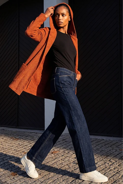 Roman Rust Longline Hooded Cardigan - 14 Image 2