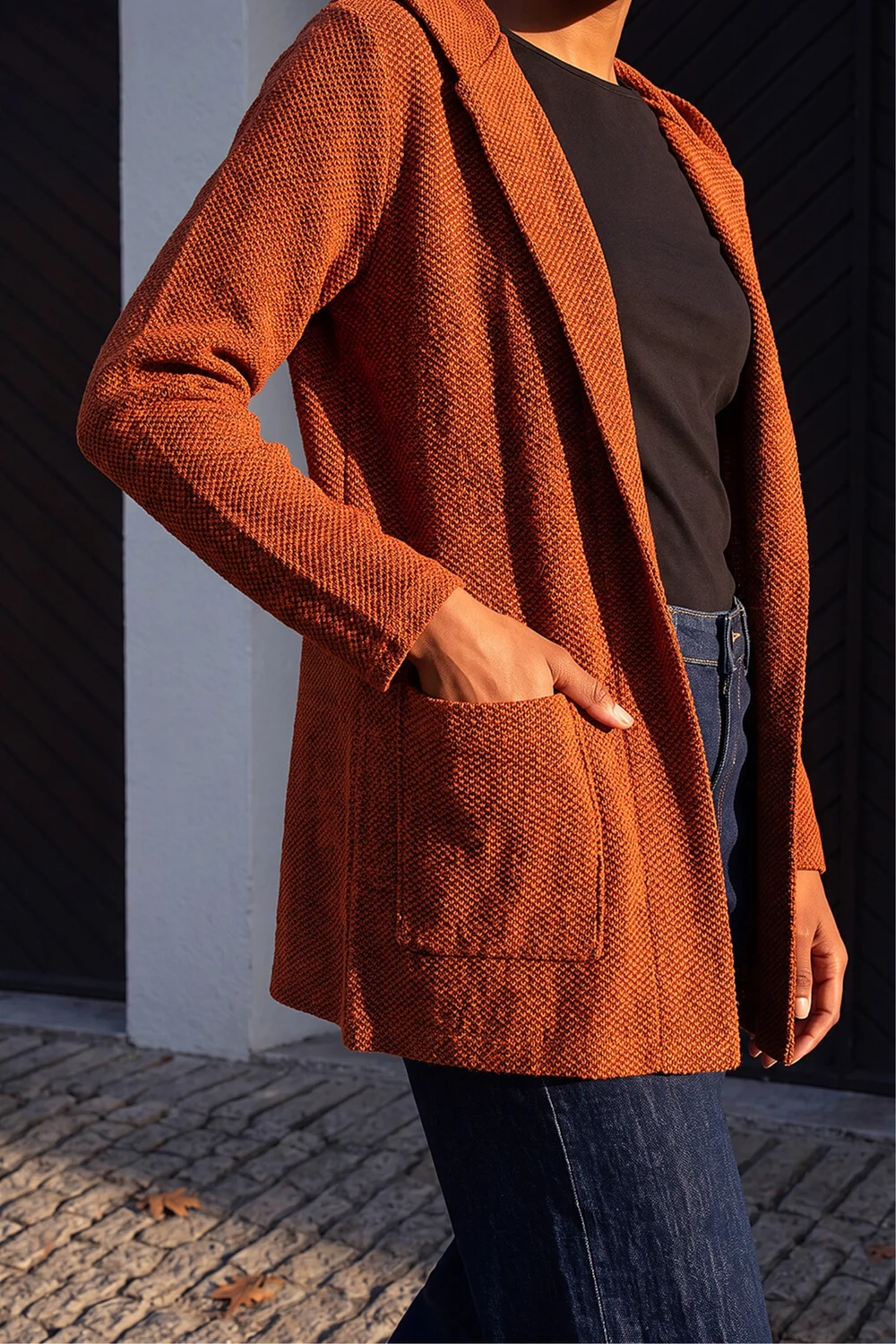 Roman Rust Longline Hooded Cardigan - 14 Image 4