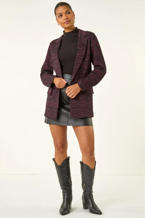 Roman Pink Boucle Jersey Blazer - 18 Image 2