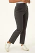 Roman Black Petite Stripe Bengaline Stretch Trouser - 16 Image 3
