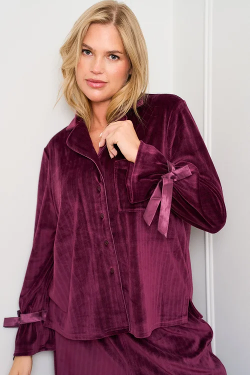 JimJam Burgundy Revere Pyjama - Medium Image 3