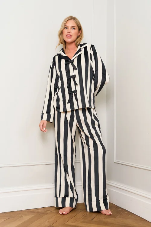 JimJam Mono Bow Traditional Pyjama Set - Small Image 1