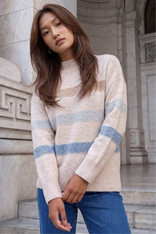 Roman Stone Soft Stripe Knit Jumper - 18 Image 1