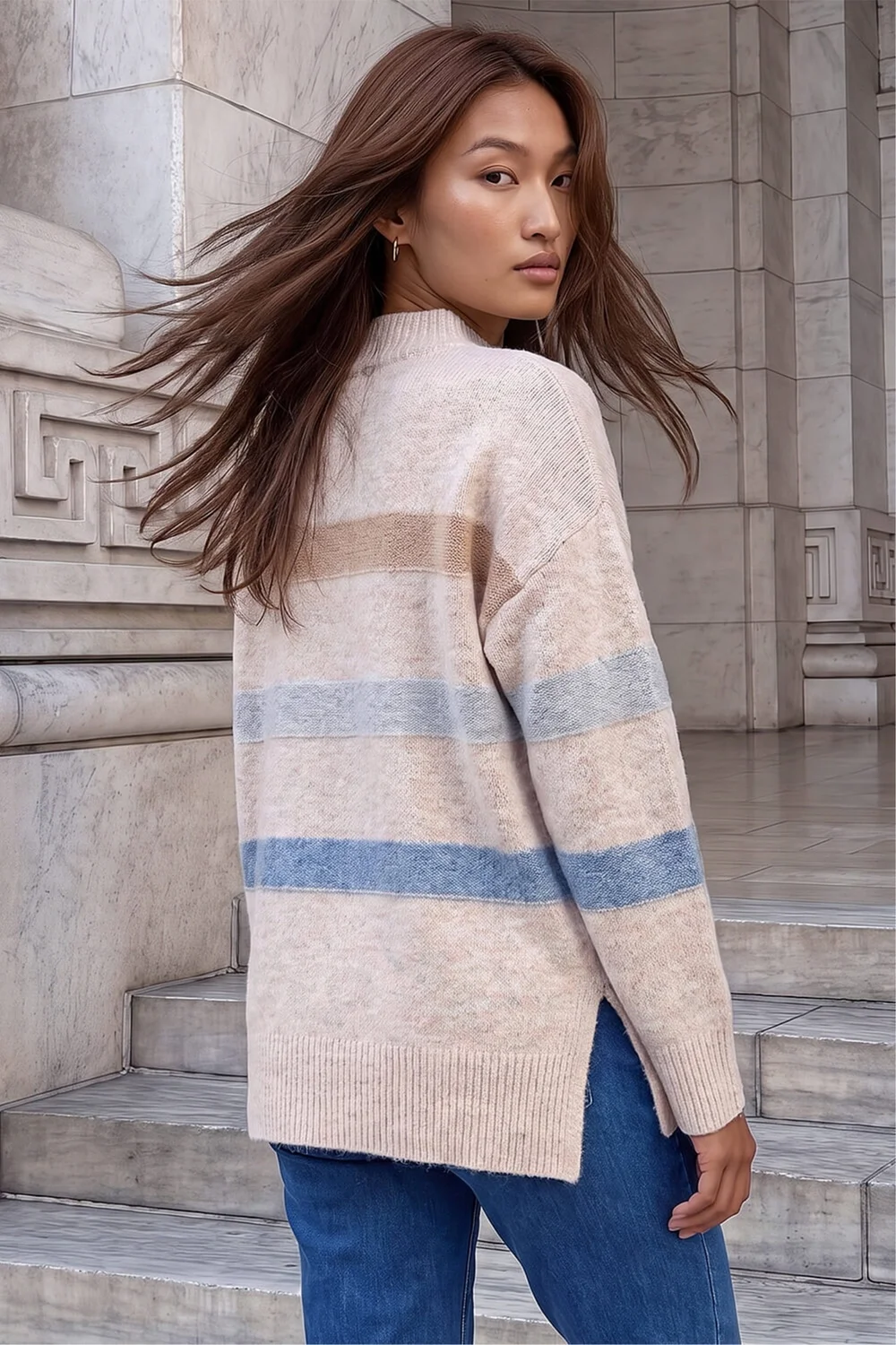 Roman Stone Soft Stripe Knit Jumper - 18 Image 2