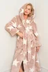 JimJam Mocha Star Print Dressing Gown - Small/Medium Image 3