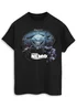 Spiral Galaxy Disney Finding Nemo Sharks Black Graphic T-Shirt - Extra Large Image 1