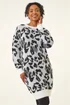 Roman Grey Petite Animal Print Knitted Dress - 14 Image 4