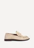 Linzi Belmont Beige Suede Leather Ruched Loafer - Size 3 Image 2