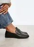 Linzi Belmont Black Faux Leather Ruched Loafer - Size 8 Image 1
