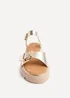 Linzi Comet Gold Faux Grain Leather Chunky Sandal - Size 4 Image 4