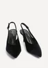 Linzi Finesse Black Velvet Pointed Slingback Stiletto Court Heels - Size 7 Image 3